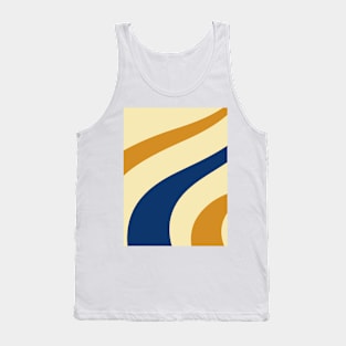 Abstract pattern gold navy blue Tank Top